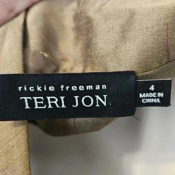 RICKIE FREEMAN Teri Jon Vintage Retro Sleeveless Shirtdress Linen Blend 4 - Picture 11 of 11